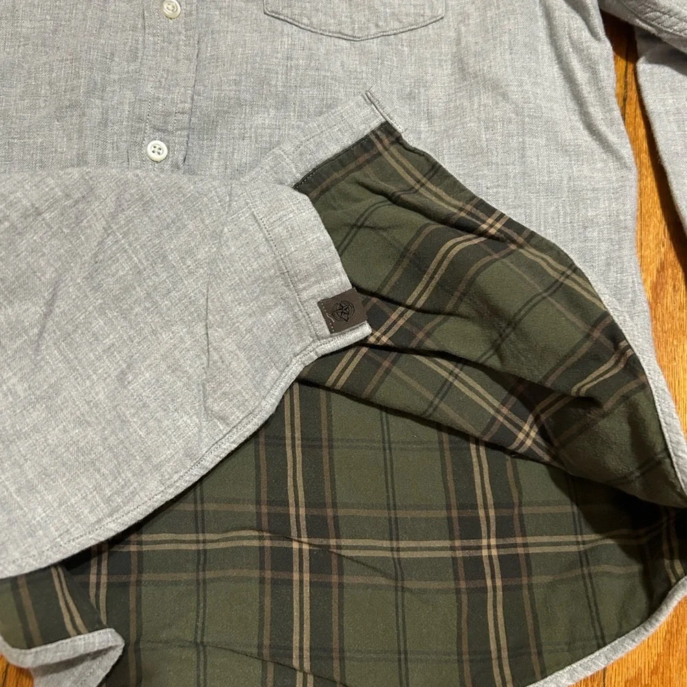Banana Republic Untucked Fit Long Sleeve Button Up Lined Shirt/Shacket Sz L